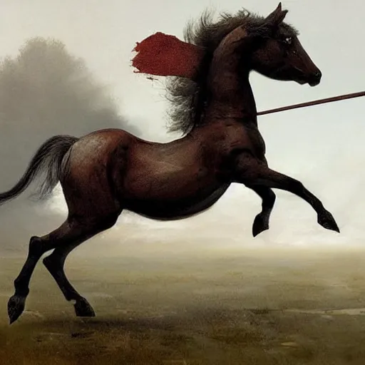 Image similar to hybrid of mouse and horse and rat, half horse - half mouse, digital art fantasy art, art by george stubbs, jakub rozalski