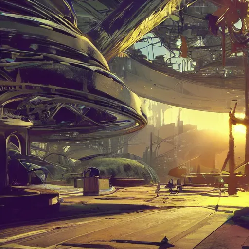 Prompt: cryengine render by android jones, syd mead, and john stephens