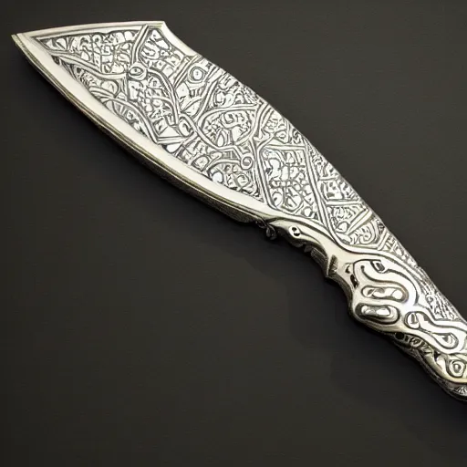 Image similar to ultra detailed hyper realistic deep focus smooth artstation wlop intricate highly detailed award winning jade engraved runed chaos greatsword