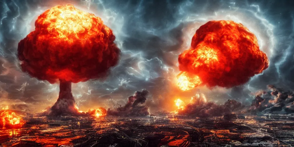 Prompt: Nuclear Explosions in the shape of Croatia, realistic 4k octane beautifully detailed render, 4k post-processing, highly detailed, intricate complexity, epic composition, magical atmosphere, cinematic lighting, masterpiece, ultra hd