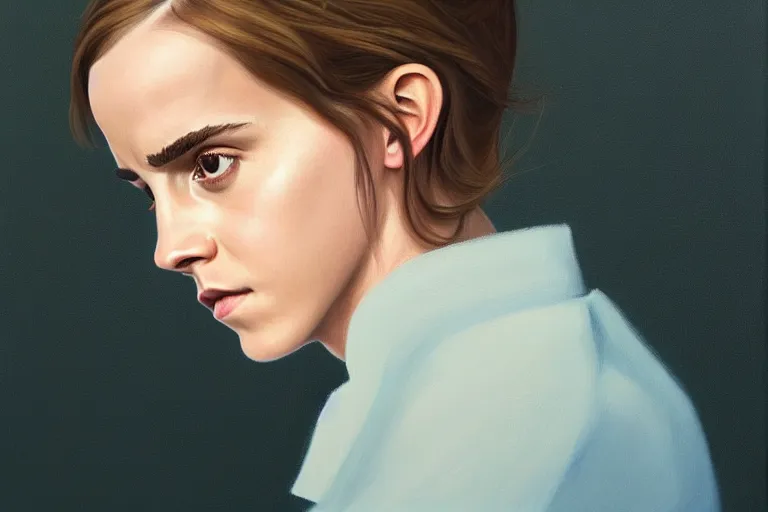 Image similar to portrait of emma watson artwork by tim eitel