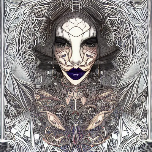 Image similar to the face of an incredibly beautiful, graceful, elegant, and sophisticated young ethnic woman dressed as a bulb of garlic, an ultrafine detailed illustration by james jean, intricate linework, bright colors, final fantasy, behance contest winner, vanitas, angular, altermodern, unreal engine 5 highly rendered, global illumination, radiant light, detailed and intricate environment