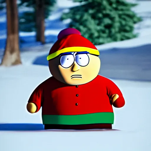 Prompt: Eric Cartman from south park realistic, 4k award winning photography