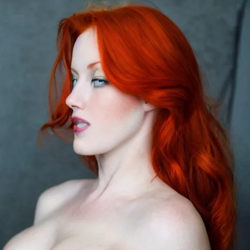 Prompt: flirty beautiful redhead,