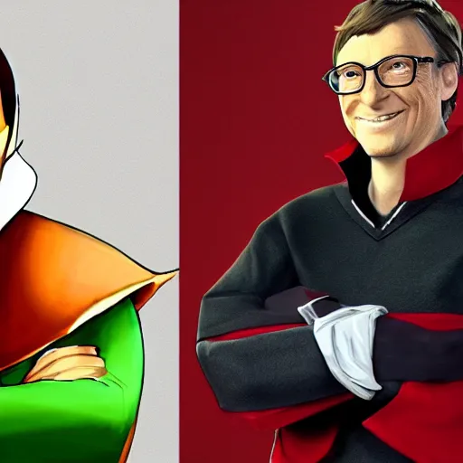 Image similar to bill gates from ben 1 0 as ezio auditore