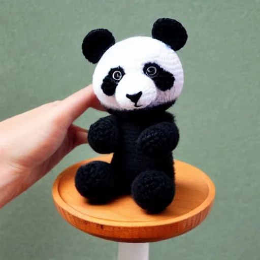 Image similar to cute panda Amigurumi