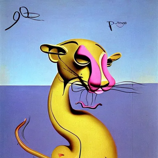 Image similar to The Pink Panther by Salvador Dalí