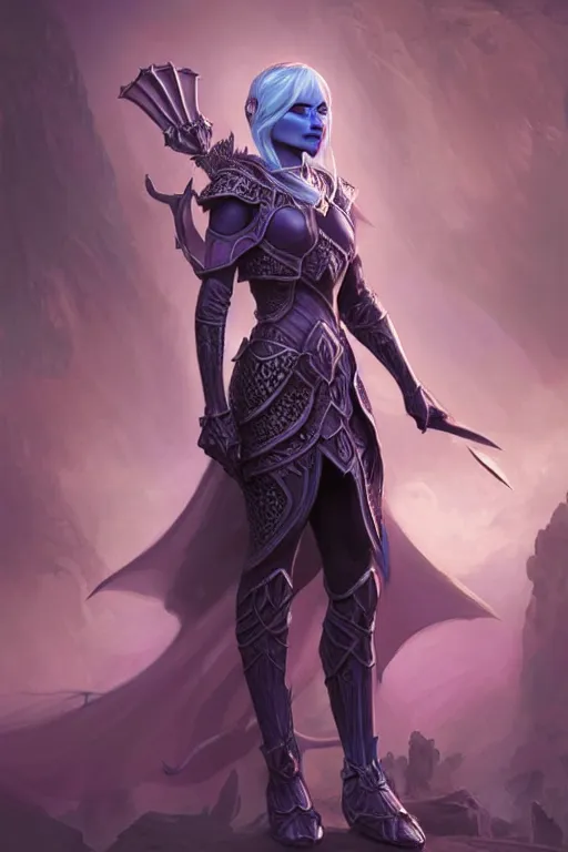 Prompt: drow princess, wearing armour, highly detailed, d & d, fantasy, highly detailed, digital painting, trending on artstation, concept art, sharp focus, illustration, global illumination, ray tracing, realistic shaded, art by artgerm and greg rutkowski and thomas cole and wayne barlowe