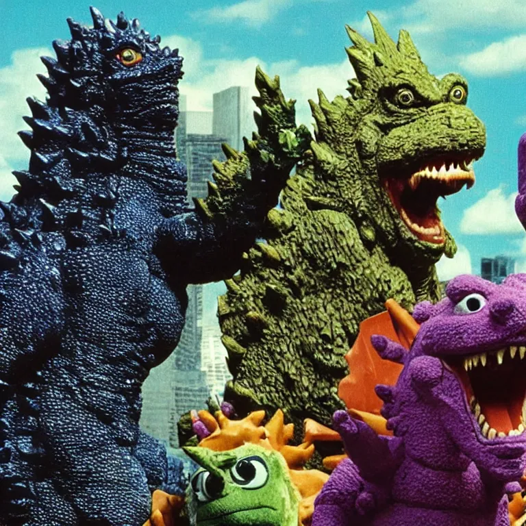 Image similar to Godzilla, Barney & Friends (1992)