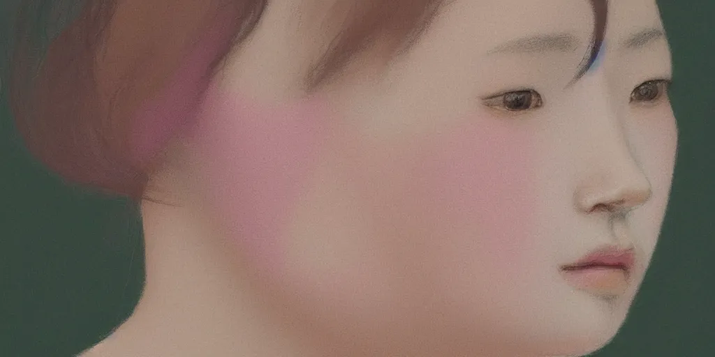 Prompt: detailed pastel colors portrait of a woman made of autumn leaves, by hsiao - ron cheng, fine detail, 8 k