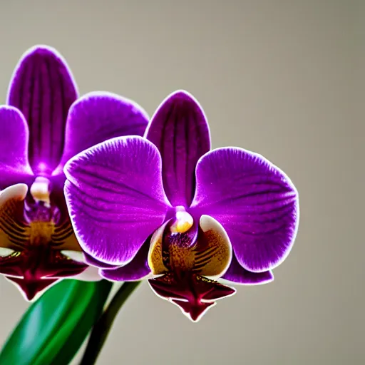 Prompt: real life photo of orchid, still life, realistic, 8 k, macro photo,