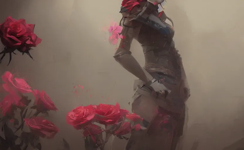 Prompt: a painting of virtualrose trending on artstation in the style of greg rutkowski