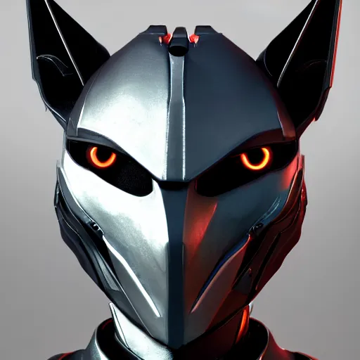 Prompt: close up bust of a cute stunning robot anthropomorphic female dragon, with sleek silver armor, a facial visor over the eyes, detailed digital art, furry art, anthro art, sci fi, warframe art, destiny art, high quality, 3D realistic, Furaffinity, Deviantart