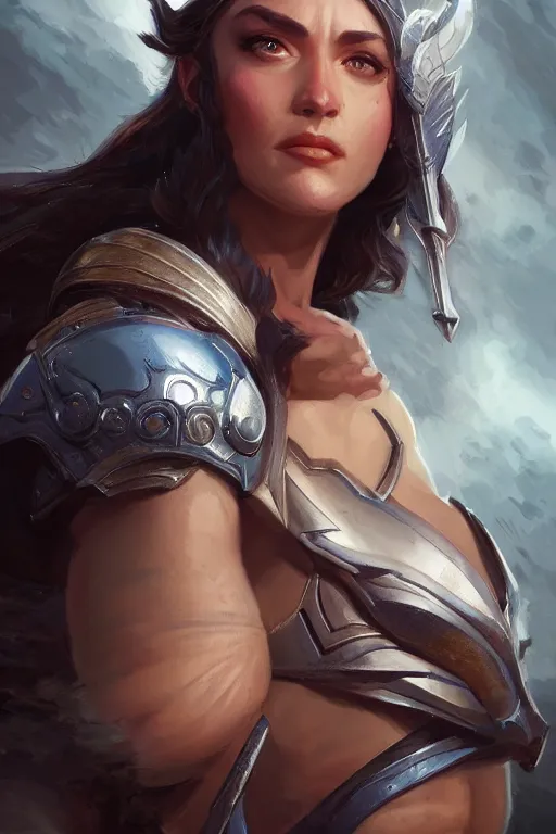 Image similar to amazon valkyrie athena, d & d, fantasy, portrait, highly detailed, headshot, digital painting, trending on artstation, concept art, sharp focus, illustration, art by artgerm and greg rutkowski and magali villeneuve