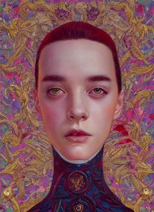 Image similar to fashion portrait :: by Martine Johanna and Simon Stålenhag and Chie Yoshii and Casey Weldon :: ornate, dynamic, particulate, rich colors, intricate, harper's bazaar, elegant, highly detailed, centered, artstation, smooth, sharp focus, octane render, 3d