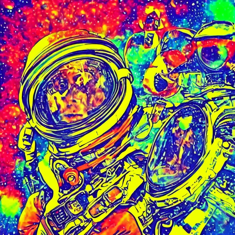 Image similar to psychedelic astronaut