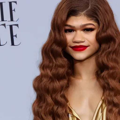 Image similar to zendaya cosplaying as an apple