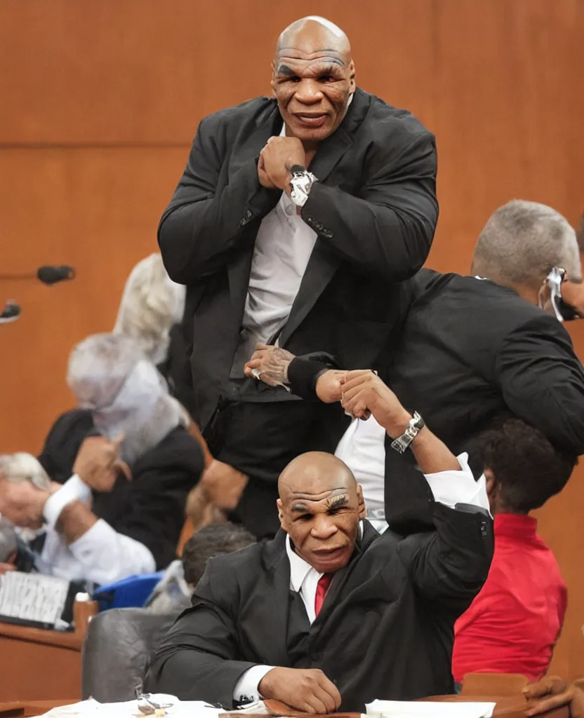 Prompt: mike tyson as a judge