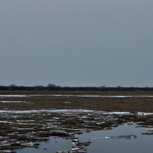 Prompt: Meme about the ice cleared out of the land leaving behind a quagmire of mud, swamps and sloughs. It remained an inhospitable environment for some time.