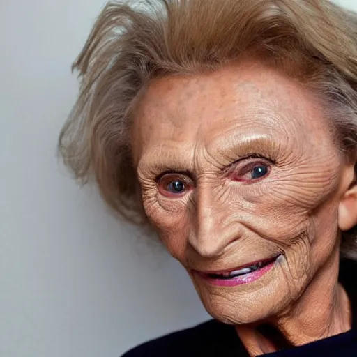 Image similar to bauhaus constrictive detailed portrait of cloris leachman at elderly age of 1 0 5