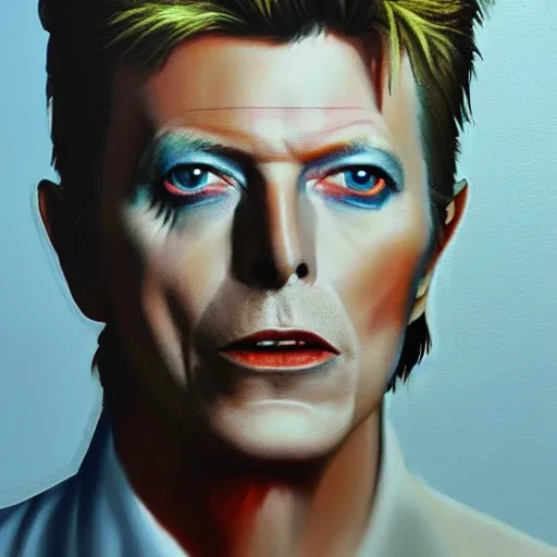 Prompt: high quality high detail painting by david bowie, hd, portrait, dramatic lighting