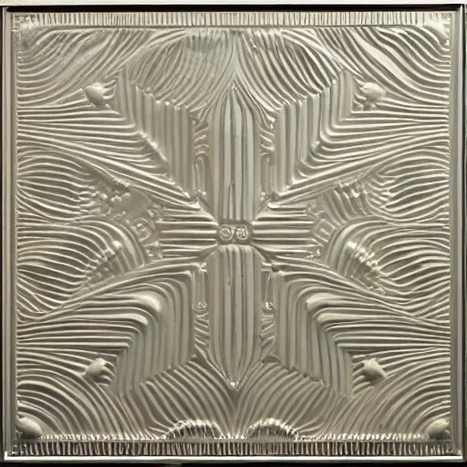 Image similar to Art Deco ceiling tile, minimal, embossed