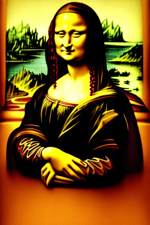 Image similar to beautiful portrait of a woman, negative no not mona lisa pose, beautiful woman, symmetry, perspective, portrait, by banksy 8 k