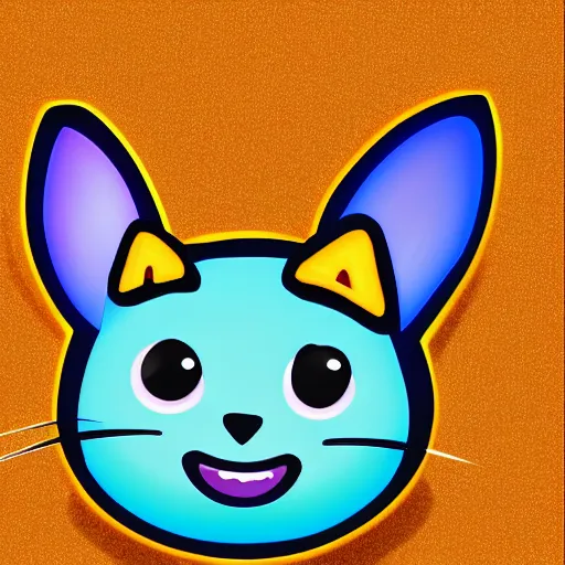 Image similar to crystal cat, emoji style