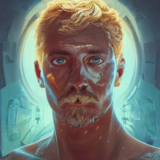 Prompt: portrait of melted zeus starring into the camera, fixed eyes, lightning environment, surreal, dramatic lighting, face, detailed, intricate, elegant, highly detailed, digital painting, artstation,, concept art, smooth, sharp focus, illustration, art by sam spratt, dan mumford, artem demura and alphonse mucha