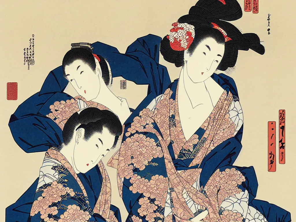 Image similar to fashion advertising campaign by hokusai, highly detailed, intricate