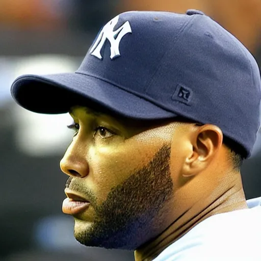 Image similar to derrick jeter, close up, photo, smoking weed