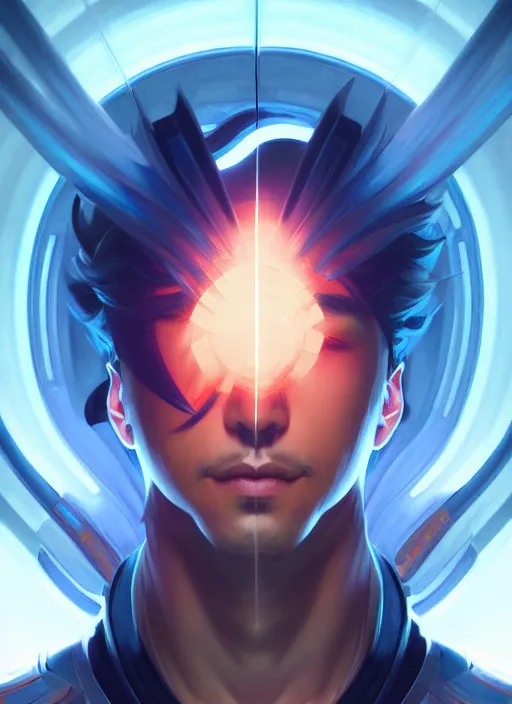 Prompt: symmetry!! portrait of yasuo, league of legends, tech wear, glowing lights!! intricate, elegant, highly detailed, digital painting, artstation, concept art, smooth, sharp focus, illustration, art by artgerm and greg rutkowski and alphonse mucha