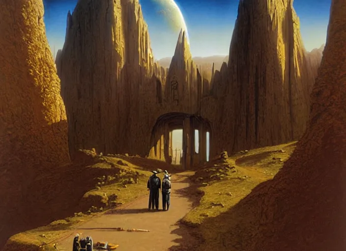 Image similar to gateway, matte painting, peter elson