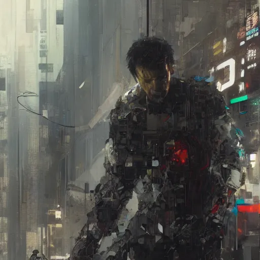 Image similar to a programmer trying to exit vim, oil on canvas by greg rutkowski and yoji shinkawa