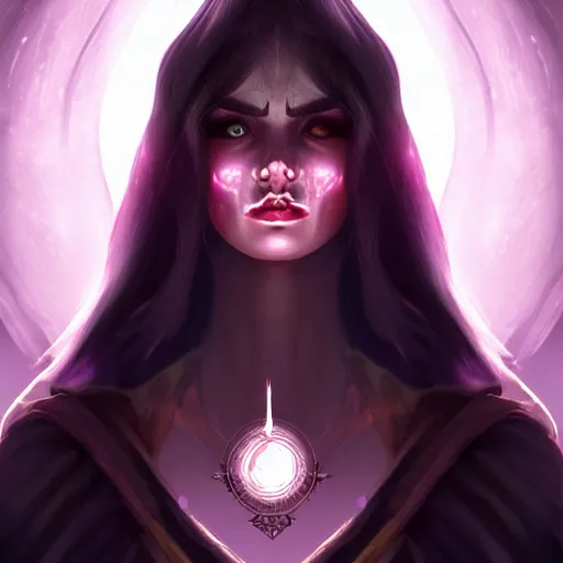 Image similar to dark sorceress full view, wide angle, highly detailed, wlop style, artstation, symmetrical face, concept art, soft light, sharp focus, illustration, character design