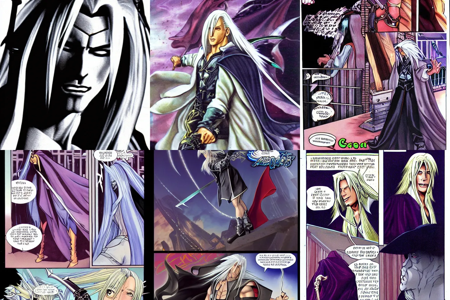 Prompt: Sephiroth as a guest character in the new adventures of old christine, high quality