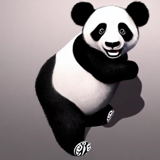 Image similar to a cartoon panda, Disney, digital art, highly detailed, award winning, concept art, intricate, sharp focus, masterpiece, Trending on Artstation HQ, unreal engine 5, 4K UHD image