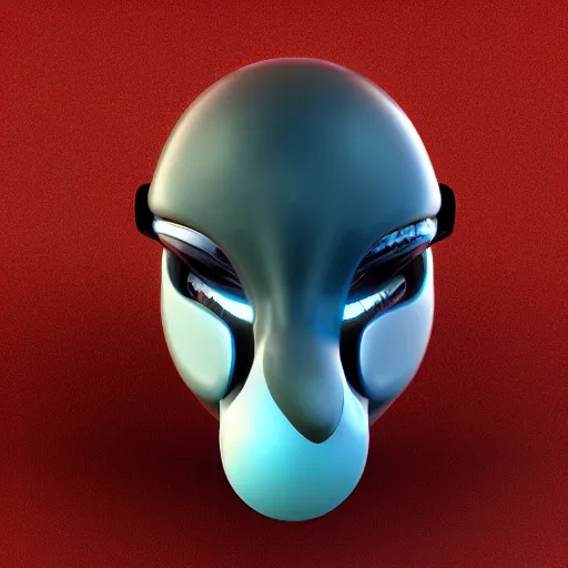 Prompt: cybernetic bottlenose dolphin bust profile picture, male anthropomorphic android design, bulbous beak, commission on FurAffinity, cute, digital art, unreal engine