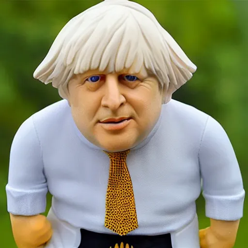 Image similar to Boris Johnson figurine, detailed product photo, high quality, soft,