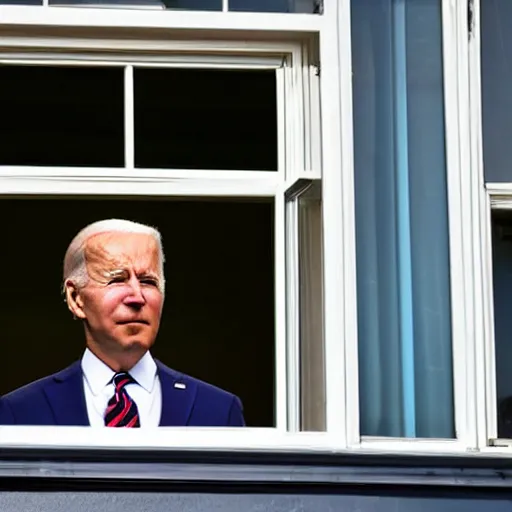 Image similar to biden is staring at you from outside your window