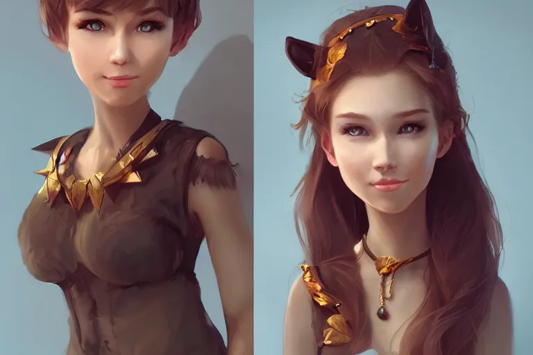 Image similar to female marten wearing jewlery with cute hairstyle, made by Stanley Artgerm Lau, WLOP, Rossdraws, ArtStation, CGSociety, concept art, cgsociety, octane render, trending on artstation, artstationHD, artstationHQ, unreal engine, 4k, 8k,