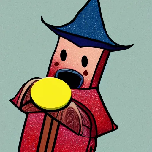 Image similar to a pop - tart that looks like a wizard, digital art