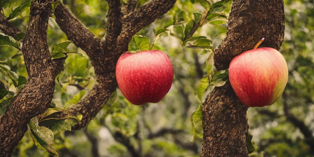 Prompt: a close - up photographic picture of an apple on a tree, photographic filter, unreal engine 5, realistic, hyperdetailed, 8 k, cinematic, volumetric lighting, very realistic effect, hd, hdr, 4 k, sharp focus, octane render, ultra detailed, high resolution, trending on artstation in the style of albert dros glowing rich colors powerful imagery