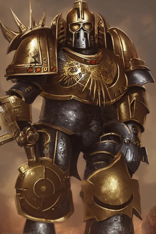 Image similar to armor portrait heros warhammer 4 0 k horus heresy fanart - the primarchs emperor by johannes helgeson animated with vfx concept artist & illustrator global illumination ray tracing hdr fanart arstation zbrush central hardmesh 8 k octane renderer comics stylized