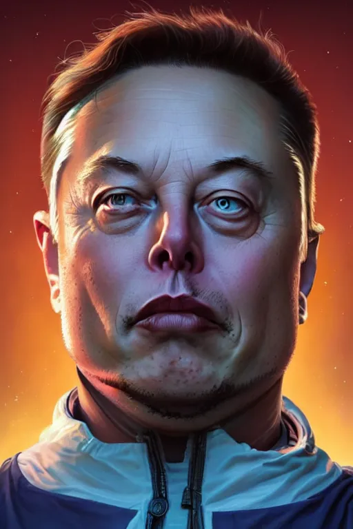 Image similar to elon musk as rick sanzhez from rick and morty, realistic portrait, symmetrical, highly detailed, digital painting, artstation, concept art, smooth, sharp focus, illustration, cinematic lighting, art by artgerm and greg rutkowski and alphonse mucha