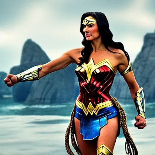 Prompt: Dwayne The Rock Johnson as Wonder Woman