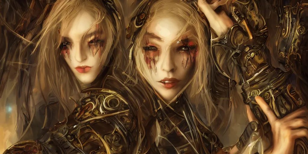 Image similar to minatory precipice cyber sisters of Moriae, cyber embellishment, beautiful woman face, 8k resolution