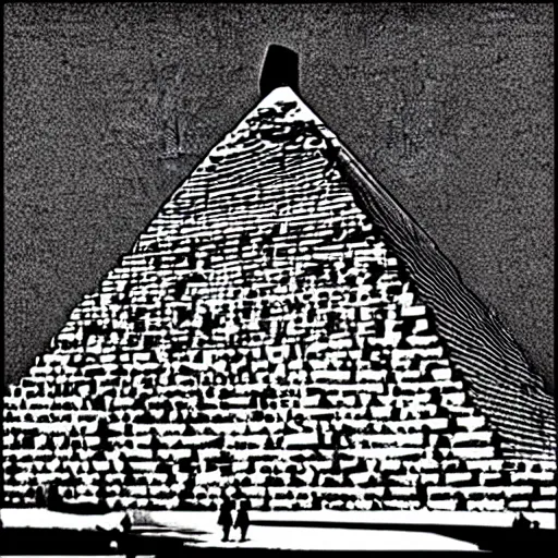 Prompt: the great pyramid neo punk art