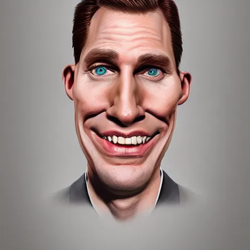 Prompt: Caricature portraits done of Jerma realistic, hyperrealistic, very realistic, highly detailed, very detailed, extremely detailed, detailed, oil painting, digital art, trending on artstation