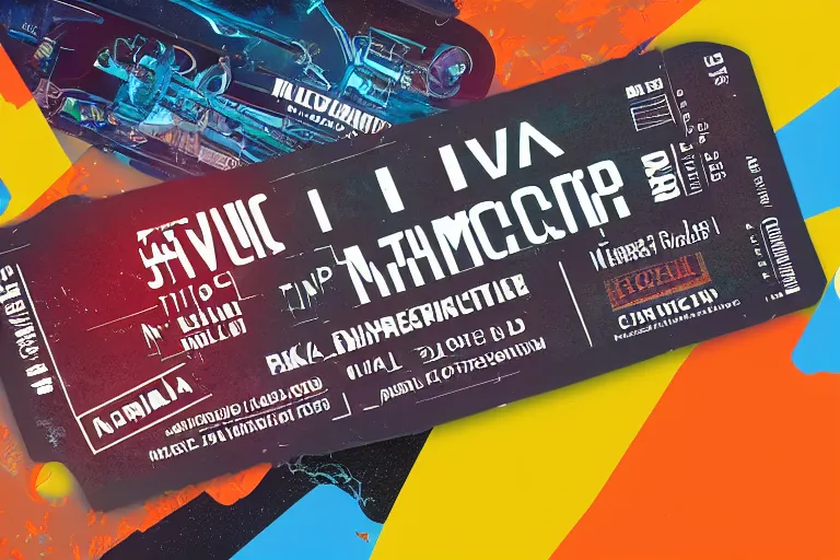 Prompt: photoshop mockup of a concert ticket, bandname is tripmachine, tour is invasion of the tripmachines, realistic digital art, 3 d render of a huge futuristic steampunk generator, 8 k, fluorescent colors, halluzinogenic, multicolored, exaggerated detailed, unreal engine